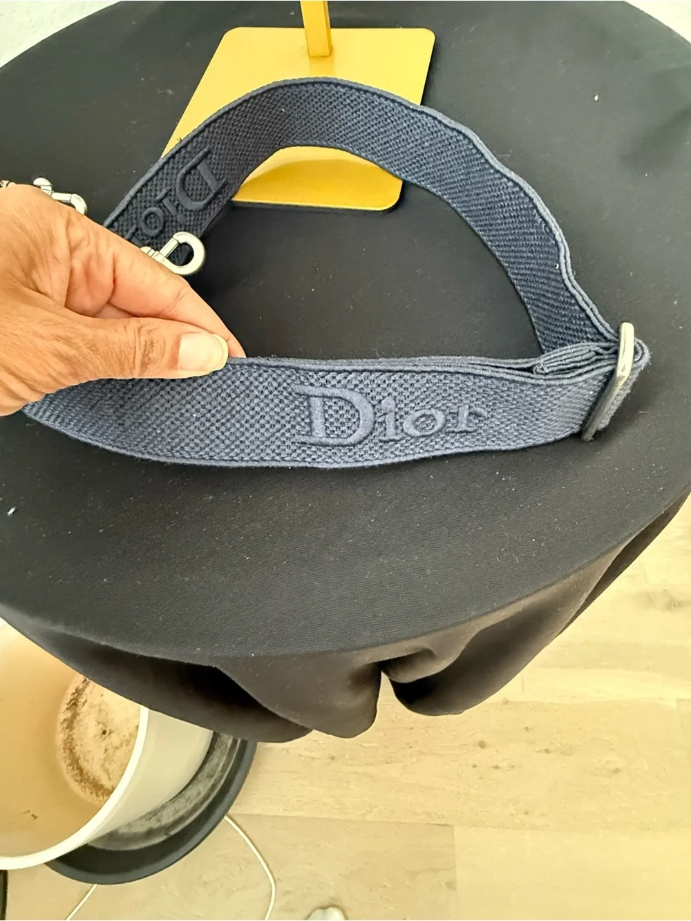 Dior Navy & White Embroidered Tote